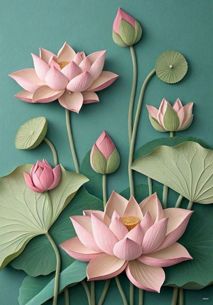 Lotus and pond art